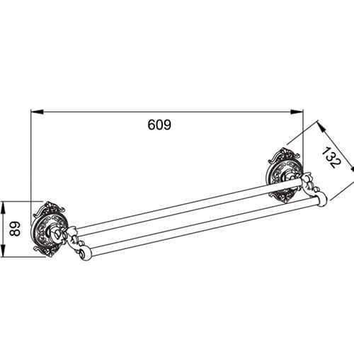 Держатель полотенца 550 Hayta 13960-2
