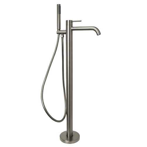 Смеситель для ванны с душем AVS Slimmer напольный, оружейная сталь
