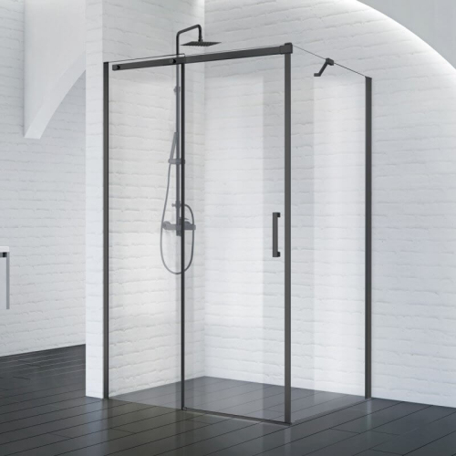 Душевой уголок BelBagno Acqua ACQUA-AH-1-140/90-C-NERO 140х90 профиль черный, прозрачное стекло Душевой уголок BelBagno Acqua ACQUA-AH-1-140/90-C-NERO 140х90 профиль черный, прозрачное стекло