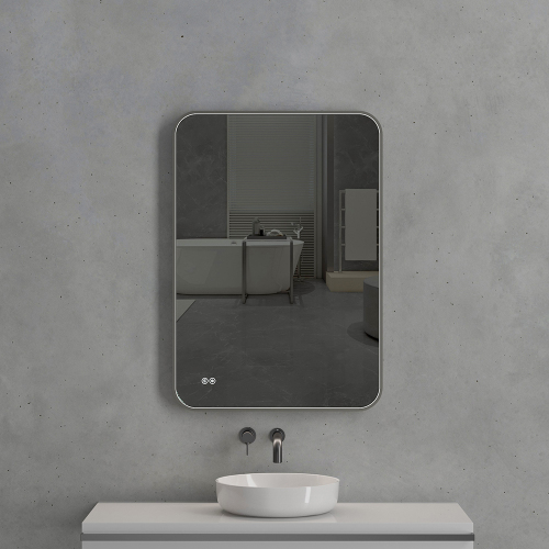 Зеркало с подсветкой AVS VI 70x100 см, антипар, черное матовое