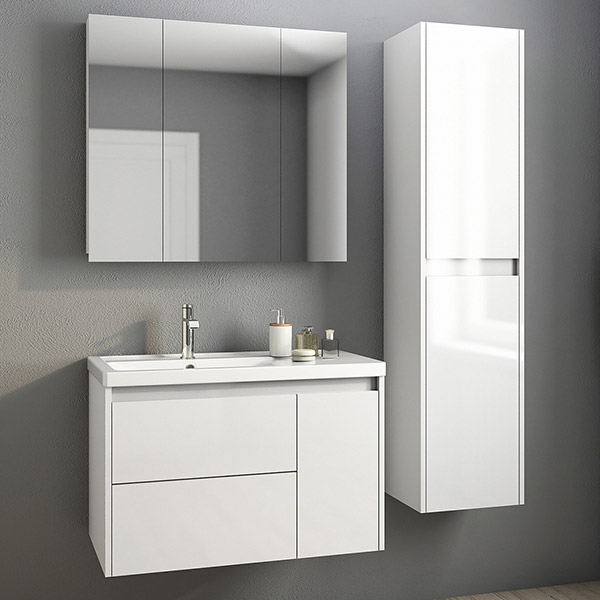 Тумба 80 2ящ+1дверь подв ПРАВАЯ+Раковина Фостер 80П Маттей SPECTRUM