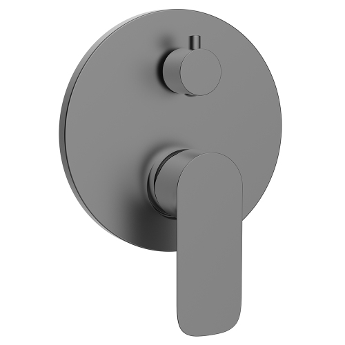 Смеситель для ванны и душа AVS Basic с внутренней частью, оружейная сталь