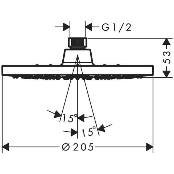 Верхний душ Blend Vernis Hansgrohe 26093000