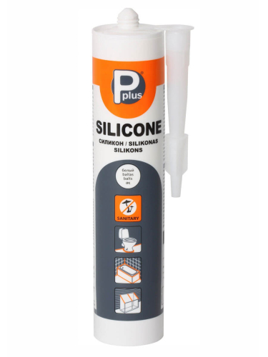 Герметик санитарный Pplus Silicone силиконовый прозрачный 280мл 20шт (Польша) TERPA