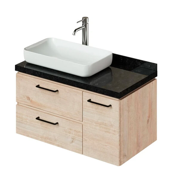 Тумба с раковиной подвесная 90 Wood Итана 4627189084483