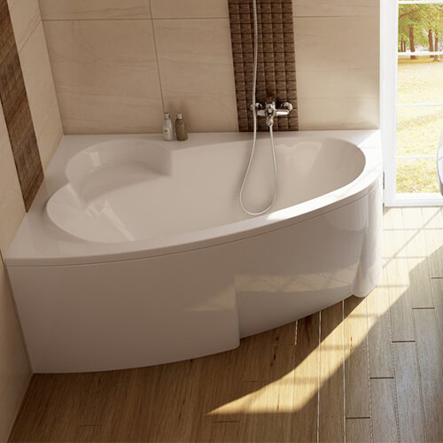 Акриловая ванна Ravak Asymmetric 160x105 L белая, с ножками и экраном Акриловая ванна Ravak Asymmetric 160x105 L белая, с ножками и экраном