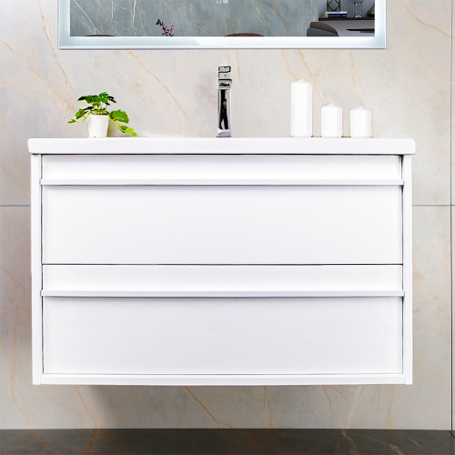 Тумба с раковиной AVS Графика 80 белая матовая с белой ручкой