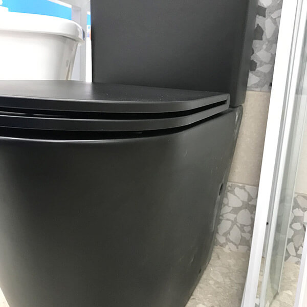 Унитаз-компакт AVS Лотос безободковый, черный матовый