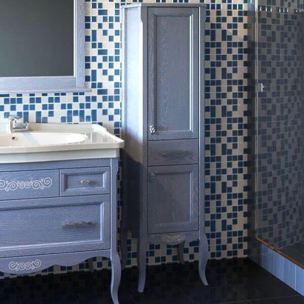 Пенал 400 левый Рошфор патина/белый Модерн ASB