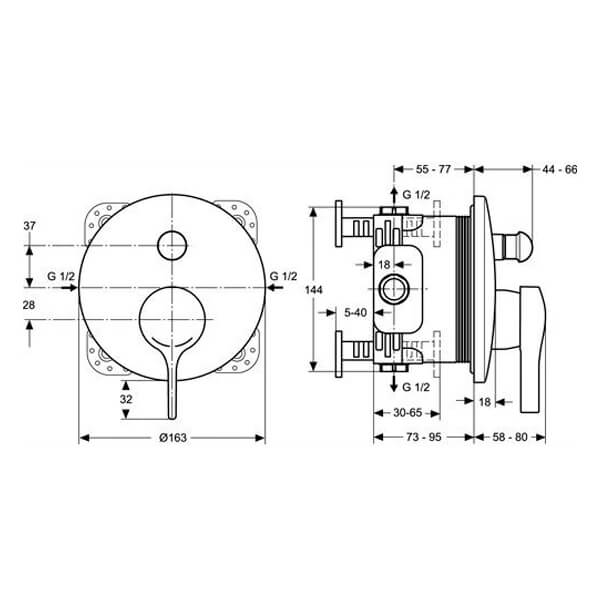 Встраиваемый механизм EasyBox Ideal Standard A1000NU Встраиваемый механизм EasyBox Ideal Standard A1000NU