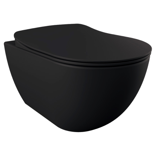 Унитаз подвесной Creavit Free FE322-11SM00E-0000 безободковый, черный матовый