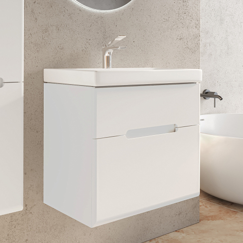 Тумба с раковиной RAVAL Moduo Slim 60 белая