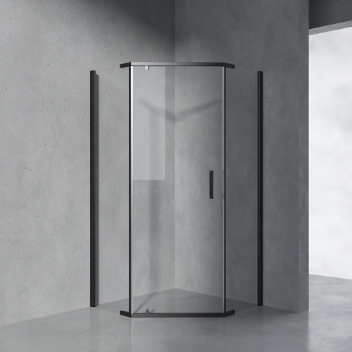 Душевой уголок AVS Трапеция 100x100 профиль черный матовый, стекло прозрачное Душевой уголок AVS Трапеция 100x100 профиль черный матовый, стекло прозрачное