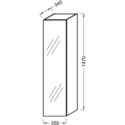 Пенал 1470х350 Odeon Up Jacob Delafon EB873-N18