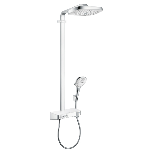 Душевая стойка Hansgrohe Raindance Select E 300 3 jet Showerpipe 27127400 хром/белый