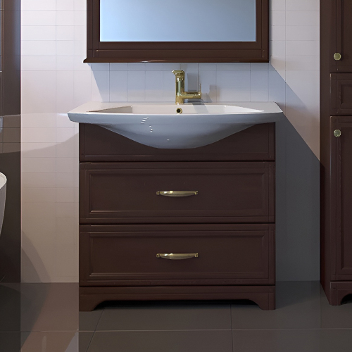 Тумба с раковиной ASB Wood Line Берта 85 антикварный орех