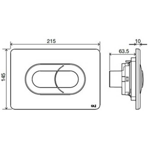 Кнопка смыва Salina OLI 640081