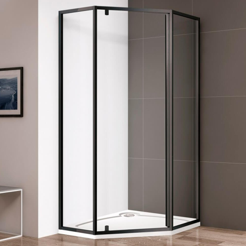 Душевой уголок Cezares Eco ECO-O-P-1-90-C-NERO 90x90 профиль черный, прозрачное стекло Душевой уголок Cezares Eco ECO-O-P-1-90-C-NERO 90x90 профиль черный, прозрачное стекло