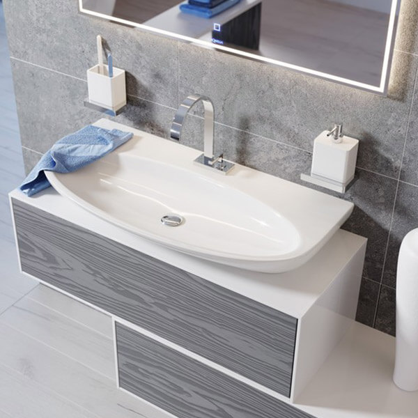 Тумба с раковиной 120 подвесная Genesis Aqwella GEN0112MG