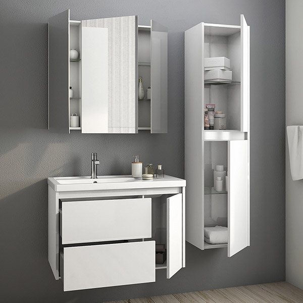 Тумба 80 2ящ+1дверь подв ПРАВАЯ+Раковина Фостер 80П Маттей SPECTRUM