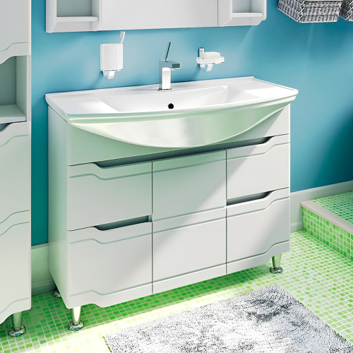 Тумба с раковиной Runo Стиль 00000001118+УТ000001524 105 см