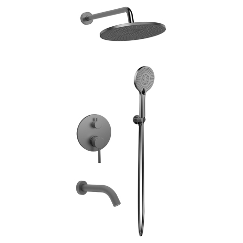 Душевой комплект AVS Slimmer 4в1 оружейная сталь