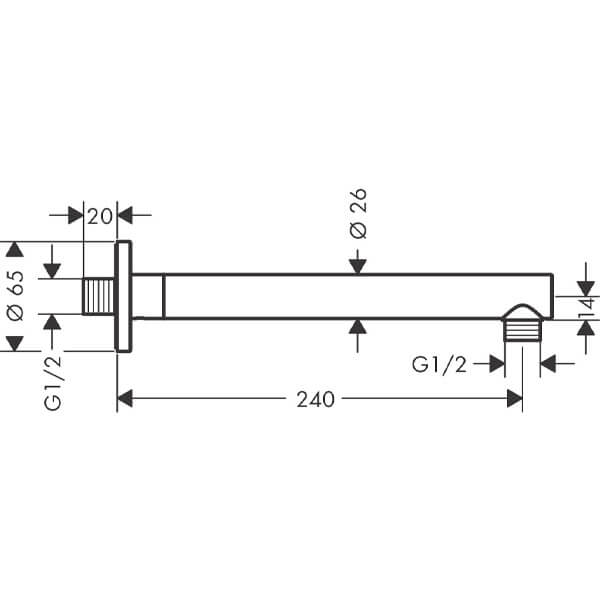 Кронштейн Blend Vernis Hansgrohe 27809670