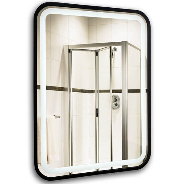 Зеркало с подсветкой AVS Отарио 60х80 см, черное