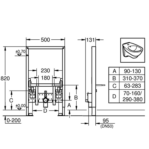 Система инсталляции Rapid SL Grohe 38543000