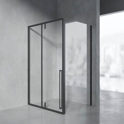Душевой уголок AVS Акцент 120x90 L, профиль черный матовый, стекло прозрачное Душевой уголок AVS Акцент 120x90 L, профиль черный матовый, стекло прозрачное