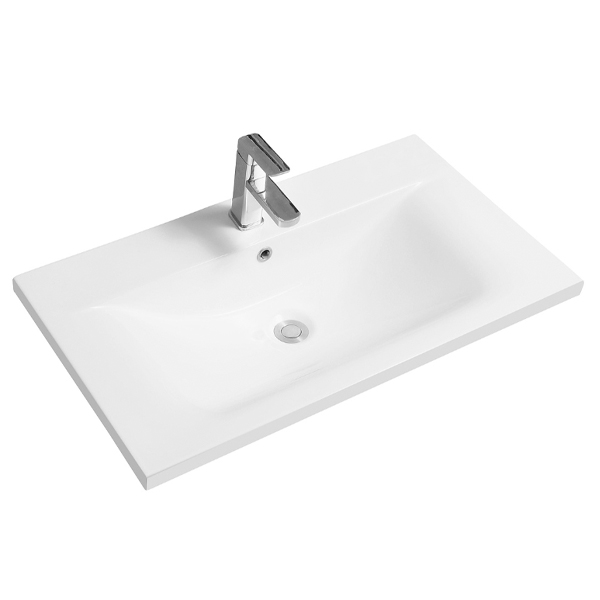 Тумба с раковиной AVS Гармония 80 айвори матовая (раковина 01 белая глянцевая)