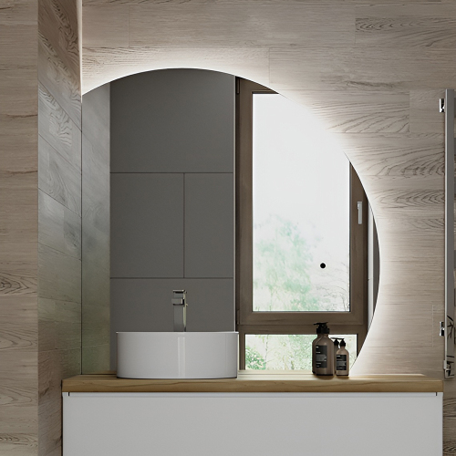 SolN.02.106/W/JR Зеркало 1060*1085 LED ИК-датчик Solis JORNO