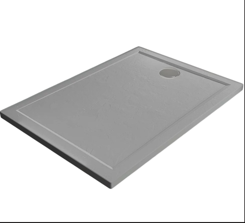 PT-G-12080-RU Душевой поддон 120*80  искуственный камень серый, сланец Pietra G VECONI
