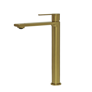 Смеситель для раковины AVS Elegant высокий, брашированное золото
