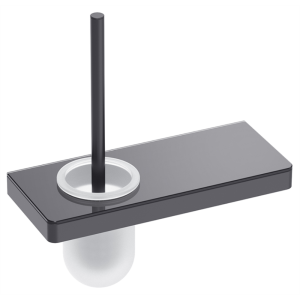 Ершик подвесной AVS Bishop, черный матовый, с полочкой Ершик подвесной AVS Bishop, черный матовый, с полочкой