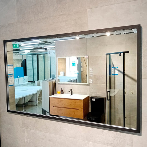 Зеркало с подсветкой AVS Мичиган 70x120 см, черное