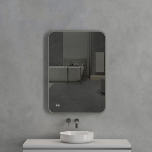 Зеркало с подсветкой AVS VI 70x100 см, антипар, черное матовое