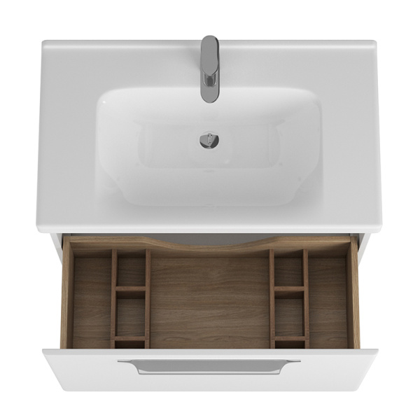 Тумба с раковиной 80 подвесная Lande DIBORG 775215+640207