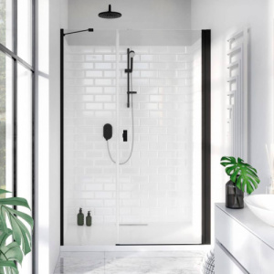 Душевая дверь в нишу Radaway Nes 8 DWS 140 R профиль черный матовый, стекло прозрачное