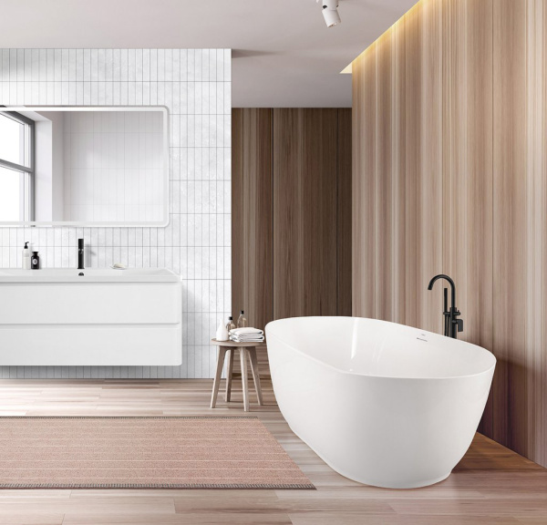 Акриловая ванна BelBagno BB413 170x80 белая матовая с ножками