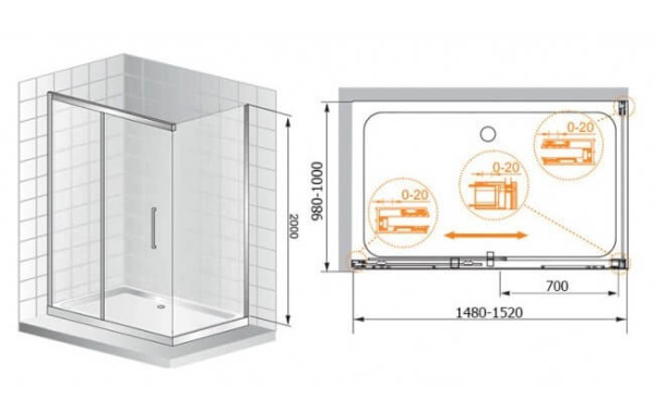 Душевой уголок Cezares Premier Soft PREMIER-SOFT-W-AH-1-150/100-C-Cr-IV 150x100 профиль хром, прозрачное стекло Душевой уголок Cezares Premier Soft PREMIER-SOFT-W-AH-1-150/100-C-Cr-IV 150x100 профиль хром, прозрачное стекло
