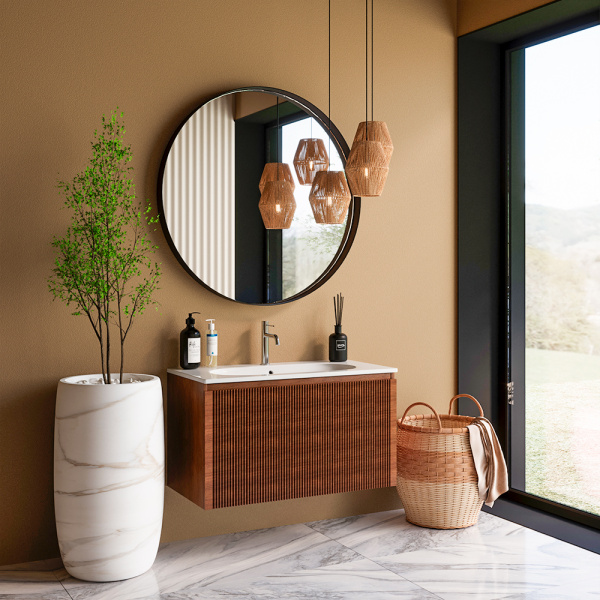 Тумба с раковиной AVS Форте 90 дуб