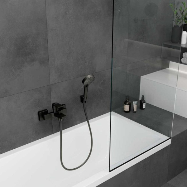 Настенный держатель для душа Hansgrohe Porter S 28331670 черный матовый