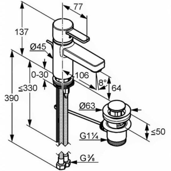 Комплект смесителей Kludi Zenta 382508675+385308675 черный