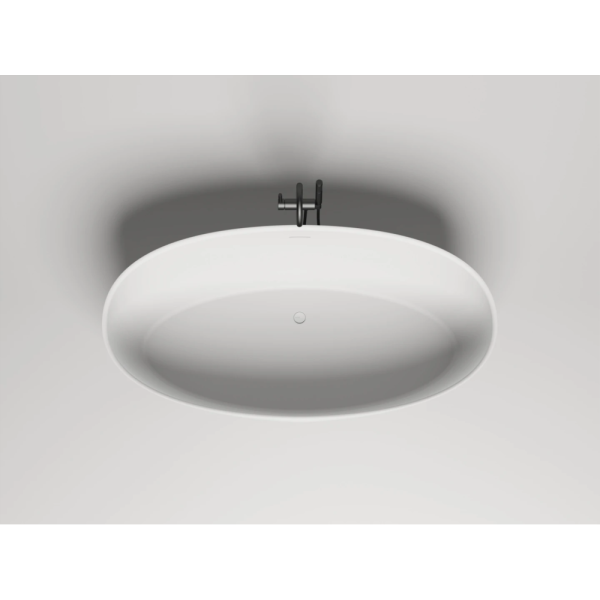 Ванна из искусственного камня Salini Alda S-Stone 180x95 белая матовая, с донным клапаном