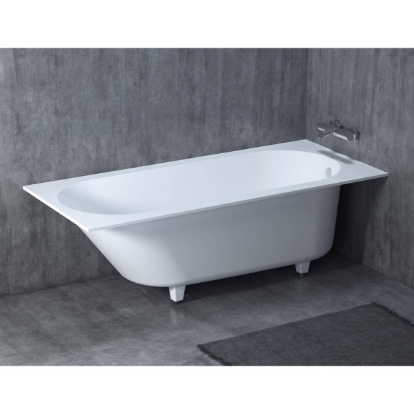 Ванна из искусственного камня Salini Ornella S-Sense 180x80 белая матовая с ножками Ванна из искусственного камня Salini Ornella S-Sense 180x80 белая матовая с ножками