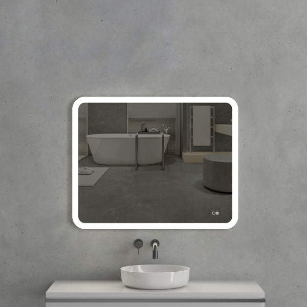 Зеркало с подсветкой AVS Байкал 100x80 см, антипар