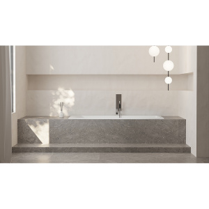 Ванна из искусственного камня Salini Cascata Kit S-Sense 180x80 белая матовая, с ножками и донным клапаном Ванна из искусственного камня Salini Cascata Kit S-Sense 180x80 белая матовая, с ножками и донным клапаном