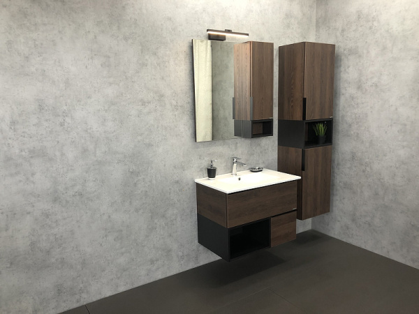 Тумба с раковиной Comforty Франкфурт 00004150531 75 дуб шоколадно-коричневый