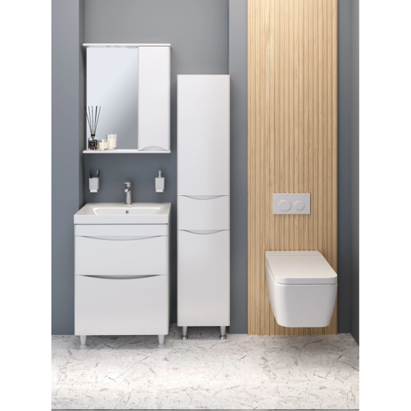 Тумба с раковиной Runo Афина Moduo 60 белая